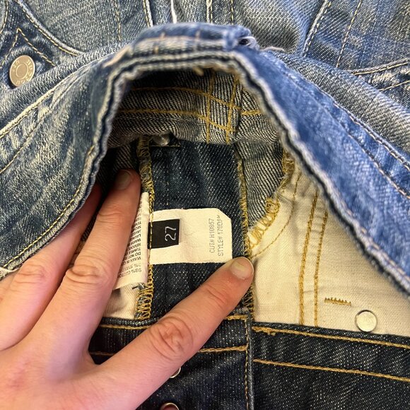 Vintage Y2k 2000s Hudson Jean Cut Off Hi-waisted Shorts Women's Size 27 - Picture 7 of 7